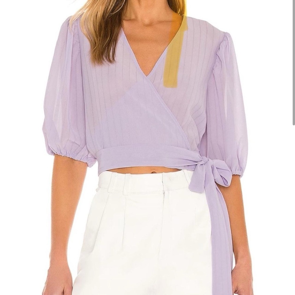 Bardot Purple Wrap Top, XS